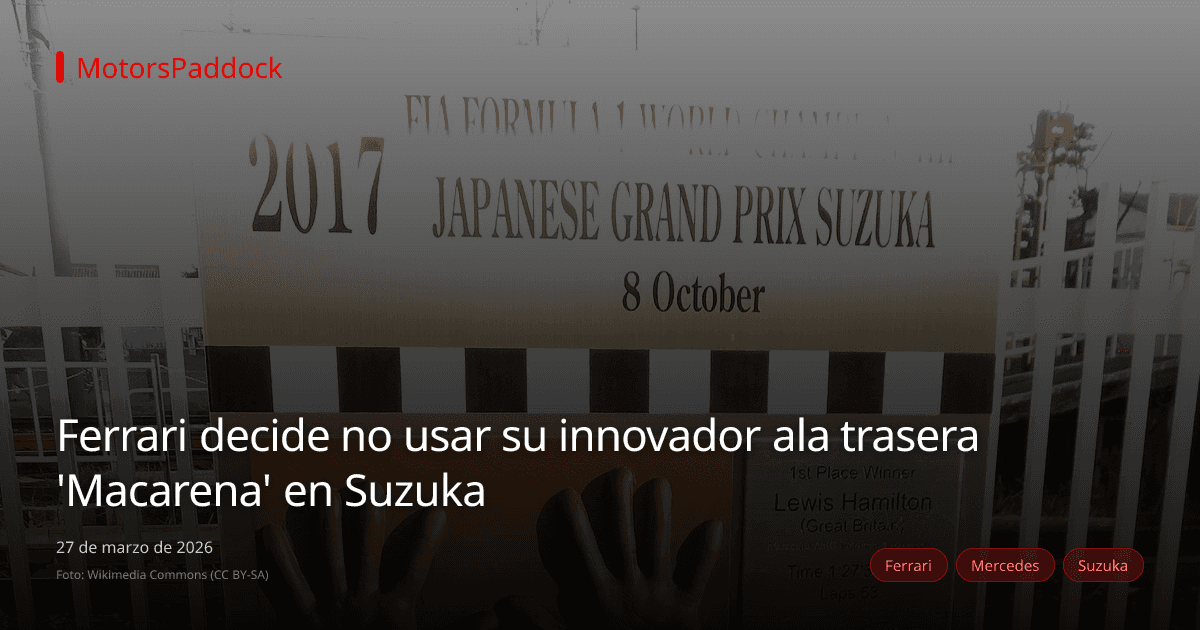 Ferrari decide no usar su innovador ala trasera 'Macarena' en Suzuka
