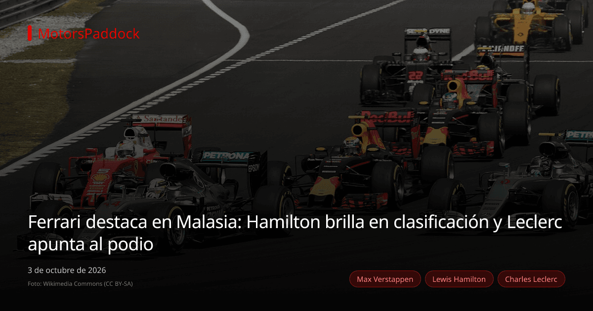 Ferrari destaca en Malasia: Hamilton brilla en clasificación y Leclerc apunta al podio