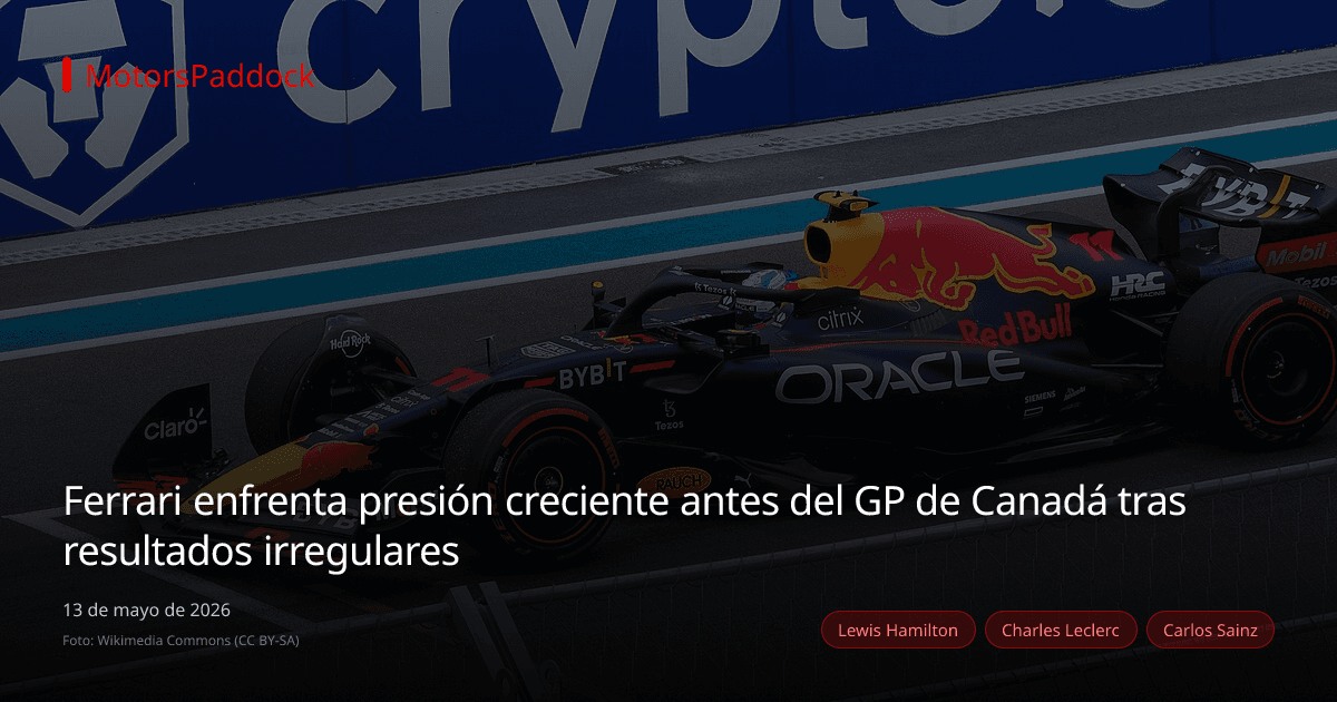 Ferrari enfrenta presión creciente antes del GP de Canadá tras resultados irregulares