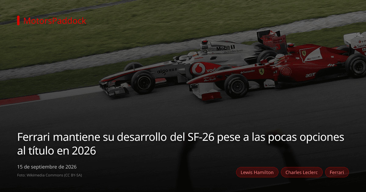 Ferrari mantiene su desarrollo del SF-26 pese a las pocas opciones al título en 2026