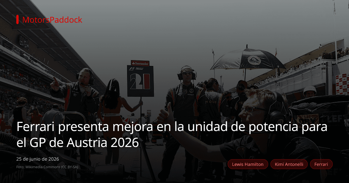 Ferrari presenta mejora en la unidad de potencia para el GP de Austria 2026
