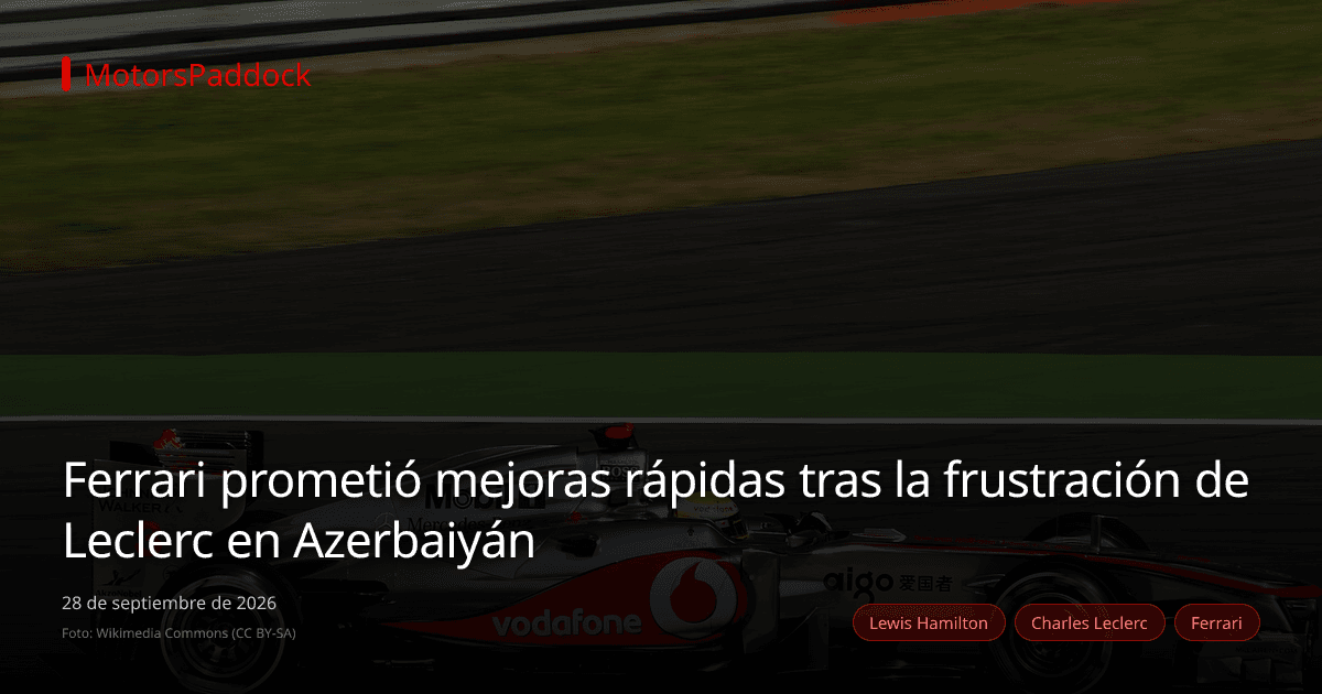 Ferrari prometió mejoras rápidas tras la frustración de Leclerc en Azerbaiyán