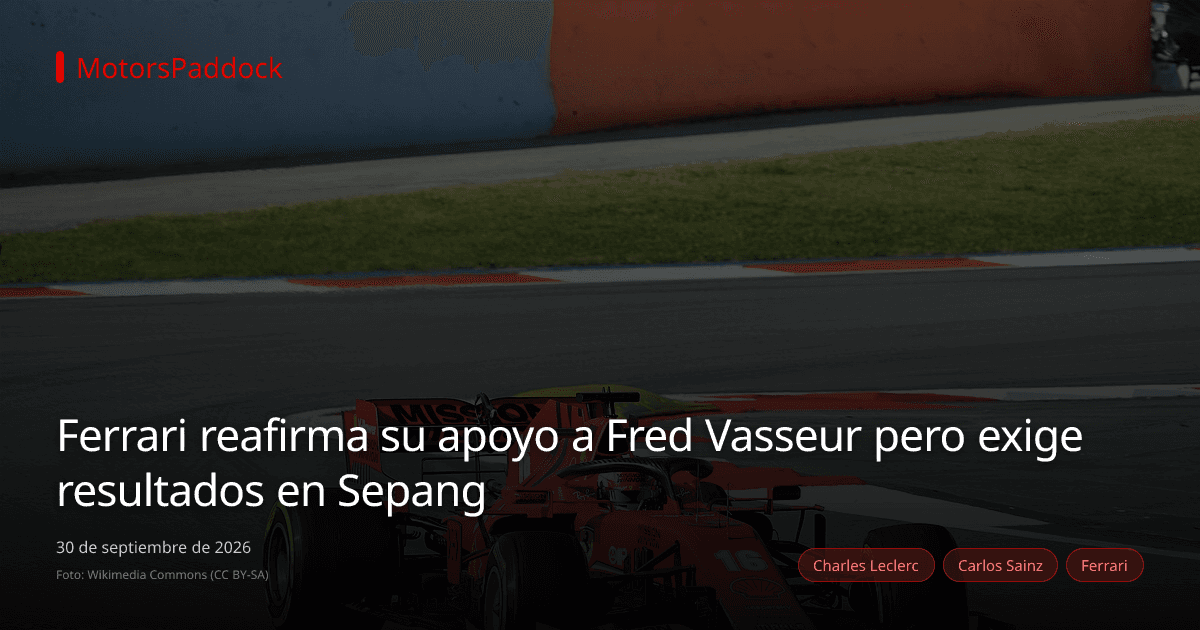 Ferrari reafirma su apoyo a Fred Vasseur pero exige resultados en Sepang