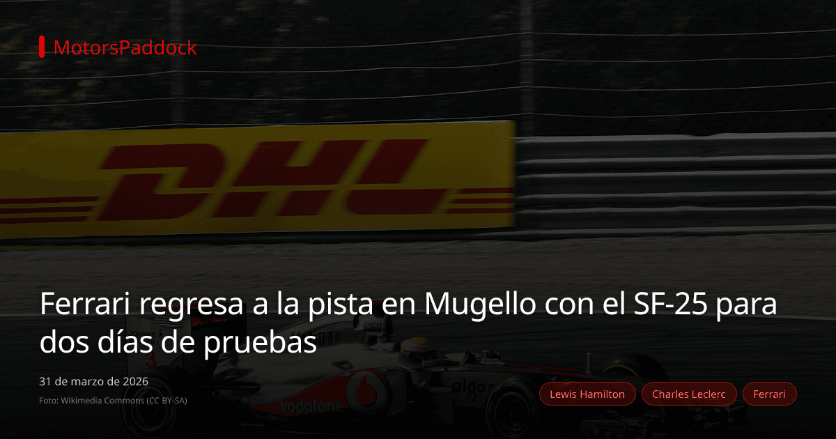 Ferrari regresa a la pista en Mugello con el SF-25 para dos días de pruebas