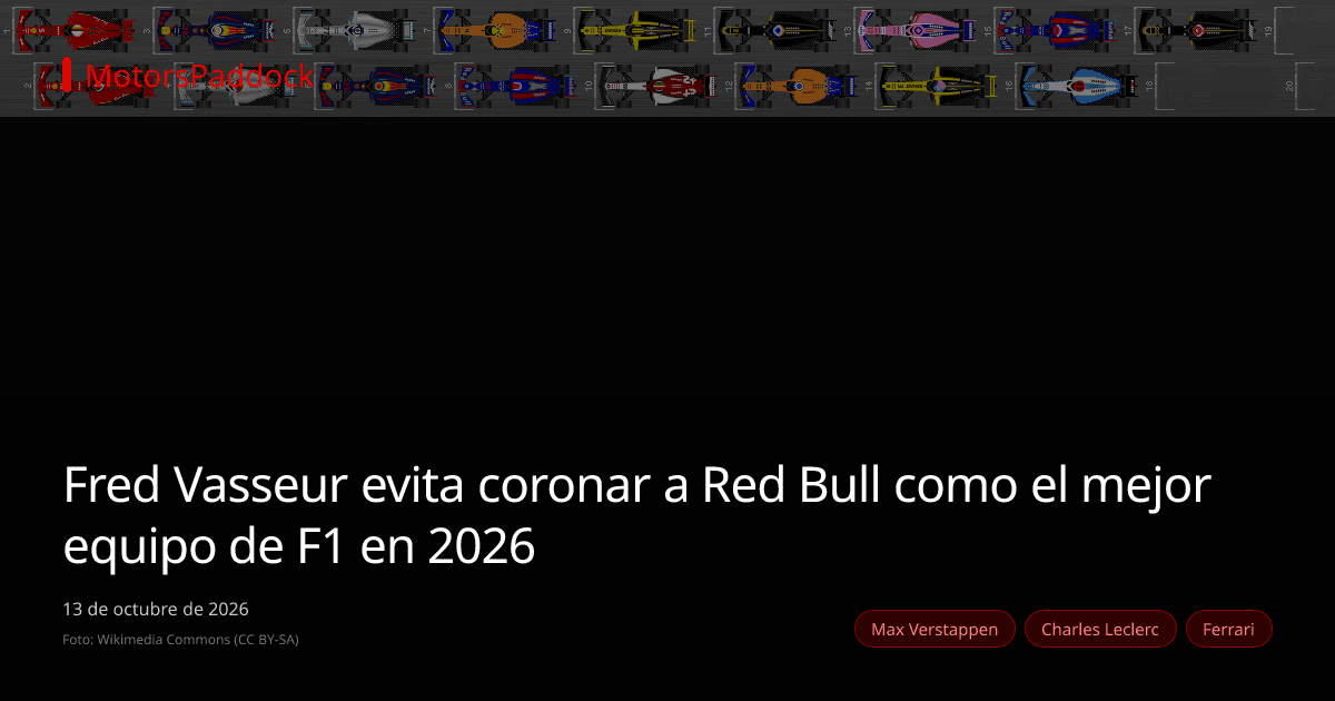 Fred Vasseur evita coronar a Red Bull como el mejor equipo de F1 en 2026