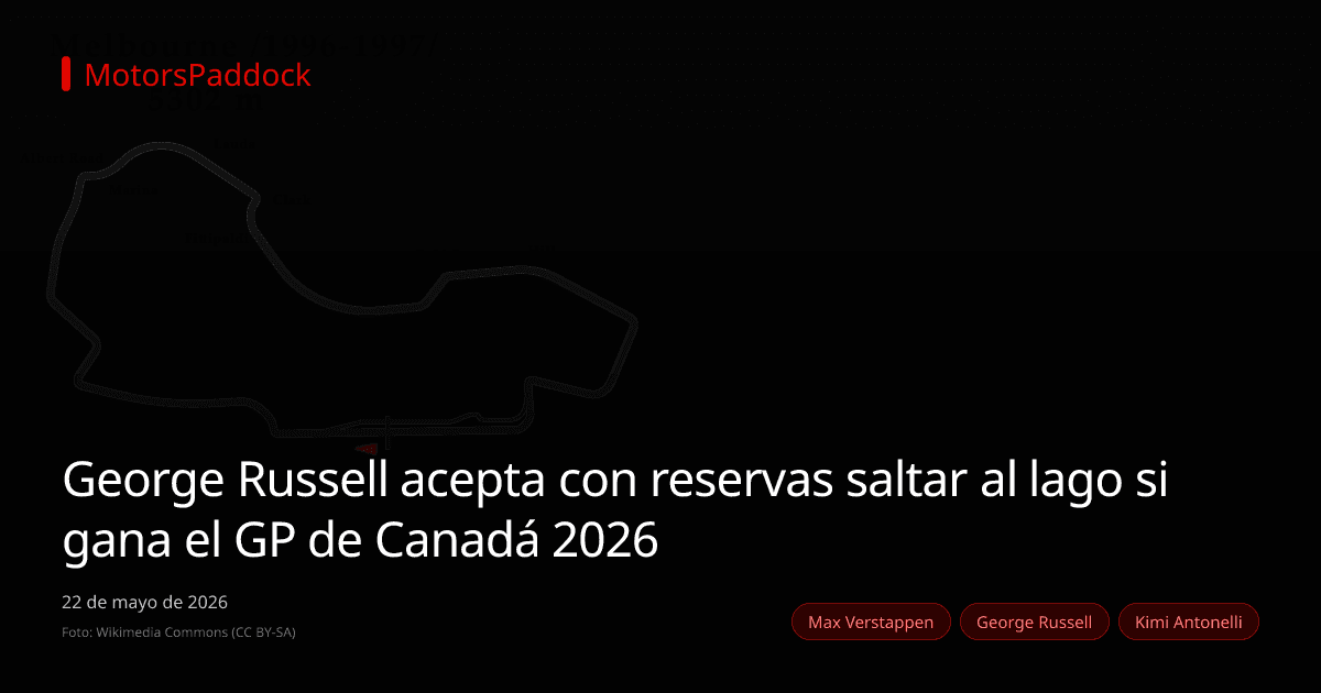 George Russell acepta con reservas saltar al lago si gana el GP de Canadá 2026