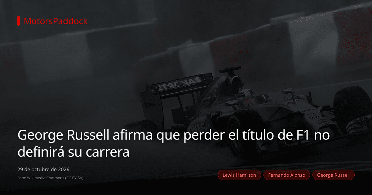 George Russell afirma que perder el título de F1 no definirá su carrera