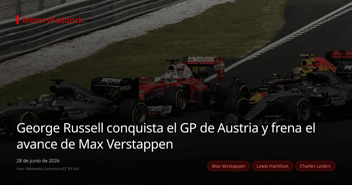 George Russell conquista el GP de Austria y frena el avance de Max Verstappen