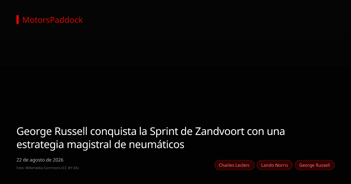 George Russell conquista la Sprint de Zandvoort con una estrategia magistral de neumáticos