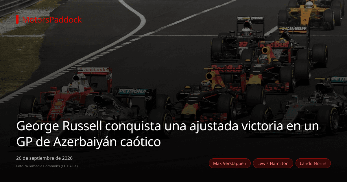 George Russell conquista una ajustada victoria en un GP de Azerbaiyán caótico