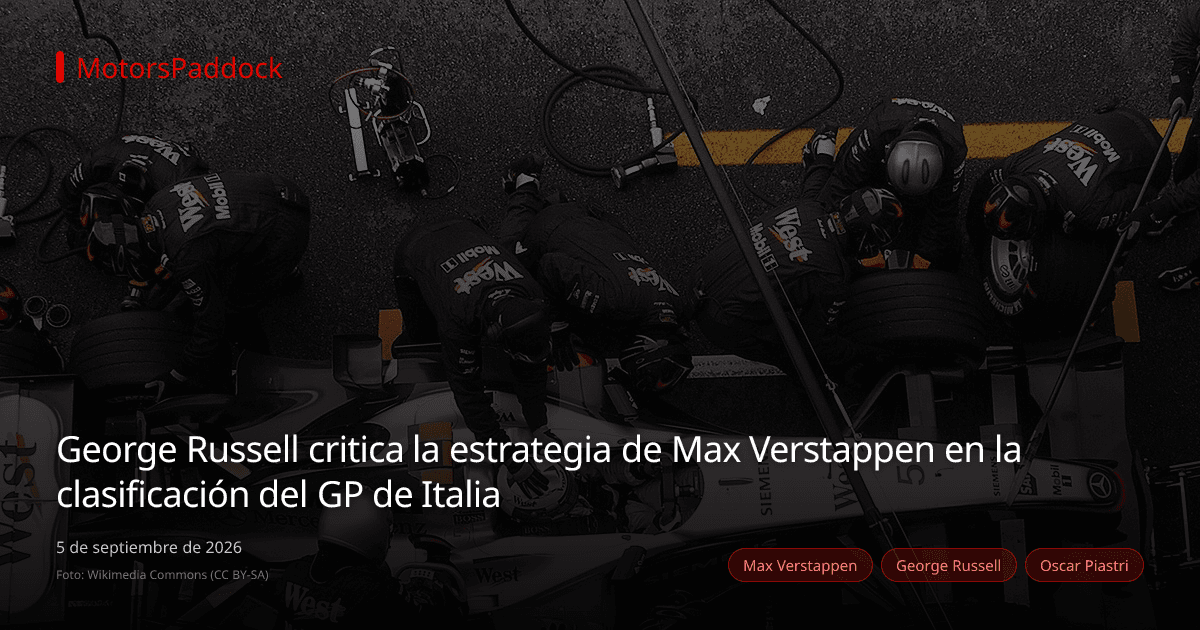 George Russell critica la estrategia de Max Verstappen en la clasificación del GP de Italia