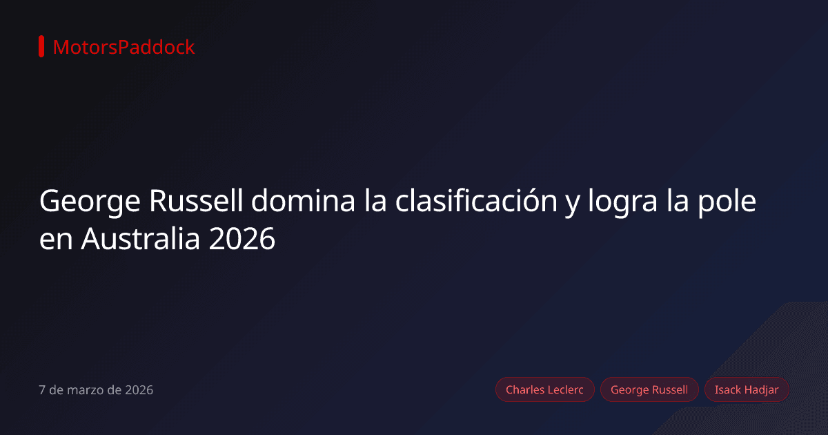 George Russell domina la clasificación y logra la pole en Australia 2026
