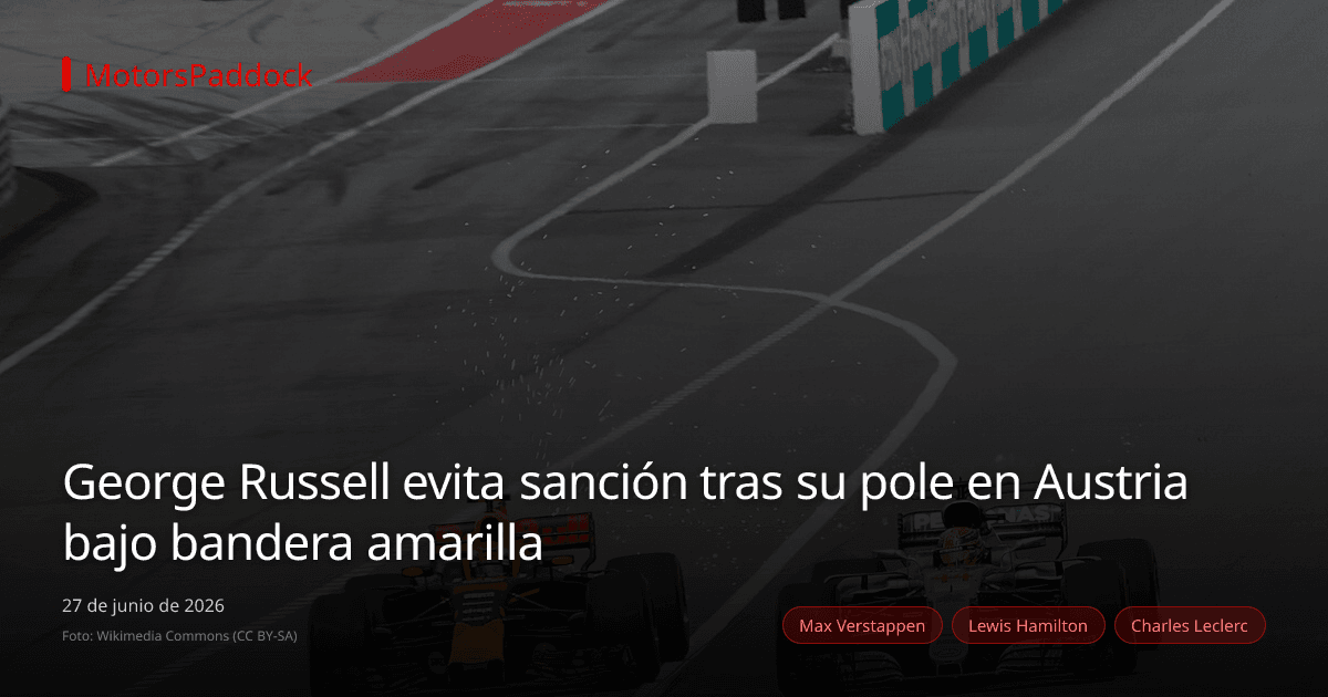 George Russell evita sanción tras su pole en Austria bajo bandera amarilla