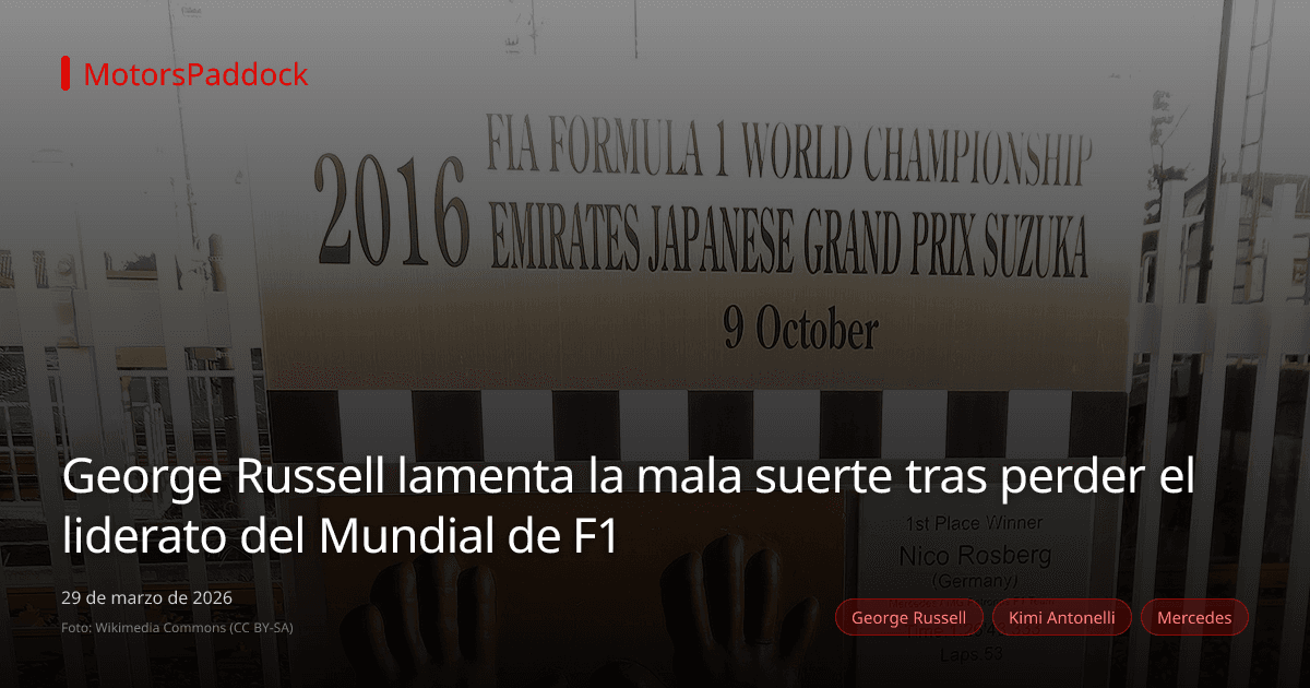 George Russell lamenta la mala suerte tras perder el liderato del Mundial de F1