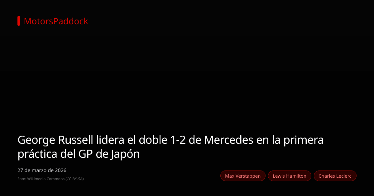 George Russell lidera el doble 1-2 de Mercedes en la primera práctica del GP de Japón