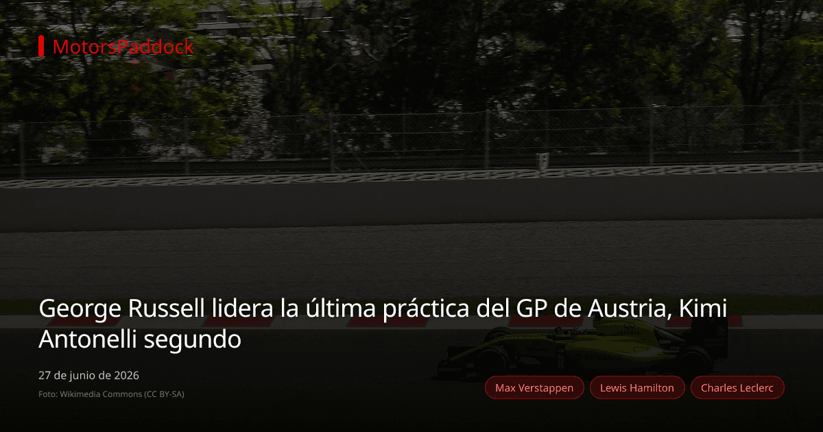 George Russell lidera la última práctica del GP de Austria, Kimi Antonelli segundo