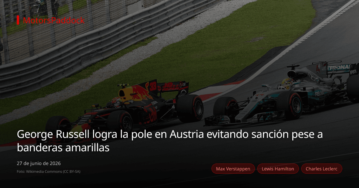 George Russell logra la pole en Austria evitando sanción pese a banderas amarillas