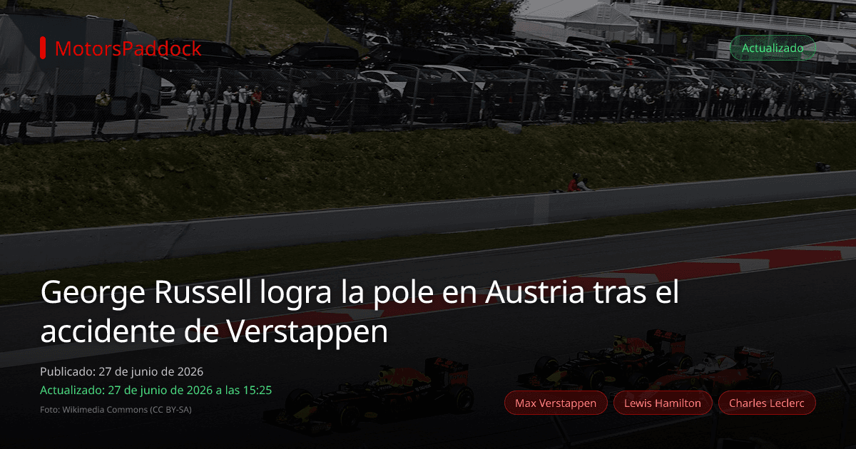George Russell logra la pole en Austria tras el accidente de Verstappen