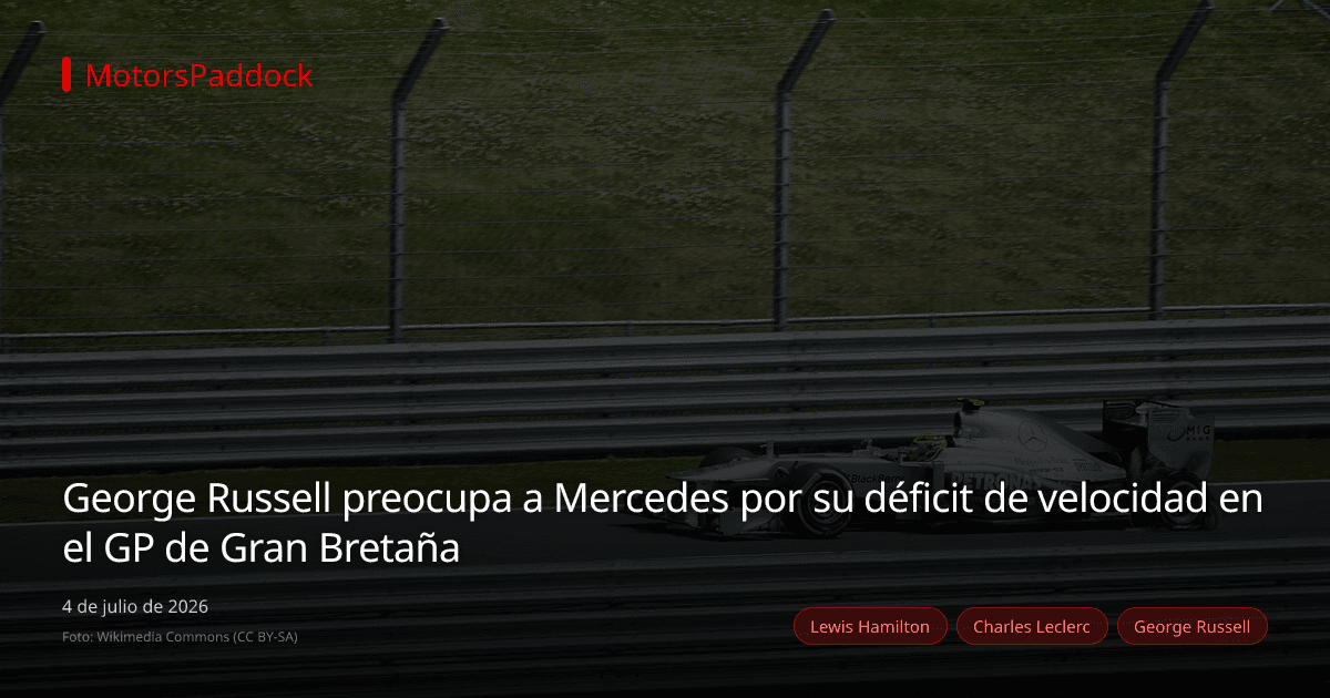 George Russell preocupa a Mercedes por su déficit de velocidad en el GP de Gran Bretaña