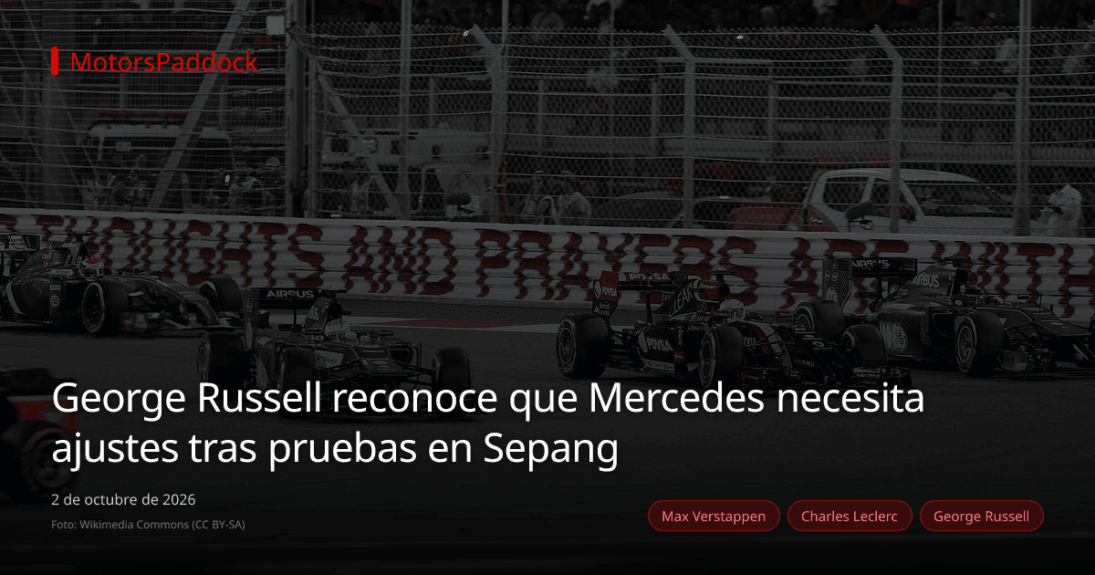 George Russell reconoce que Mercedes necesita ajustes tras pruebas en Sepang