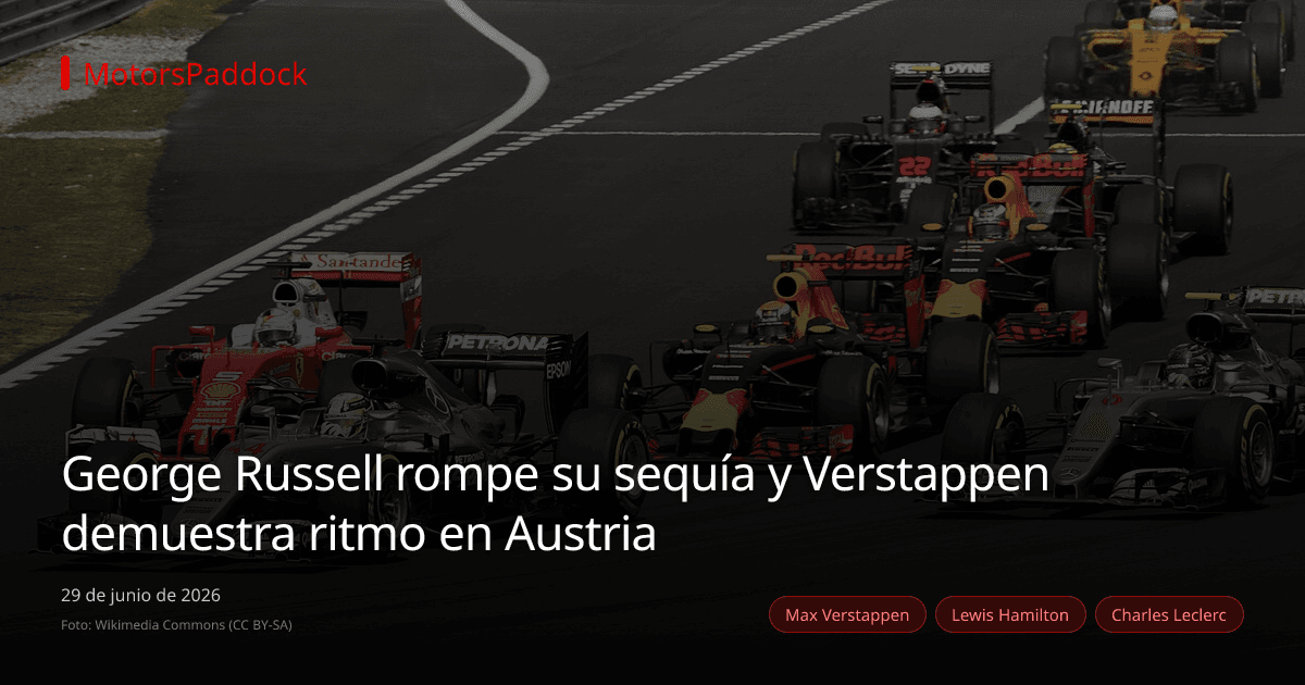 George Russell rompe su sequía y Verstappen demuestra ritmo en Austria