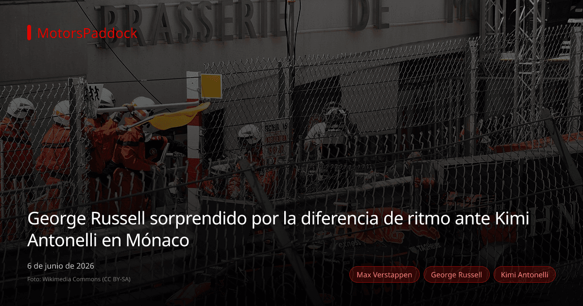 George Russell sorprendido por la diferencia de ritmo ante Kimi Antonelli en Mónaco