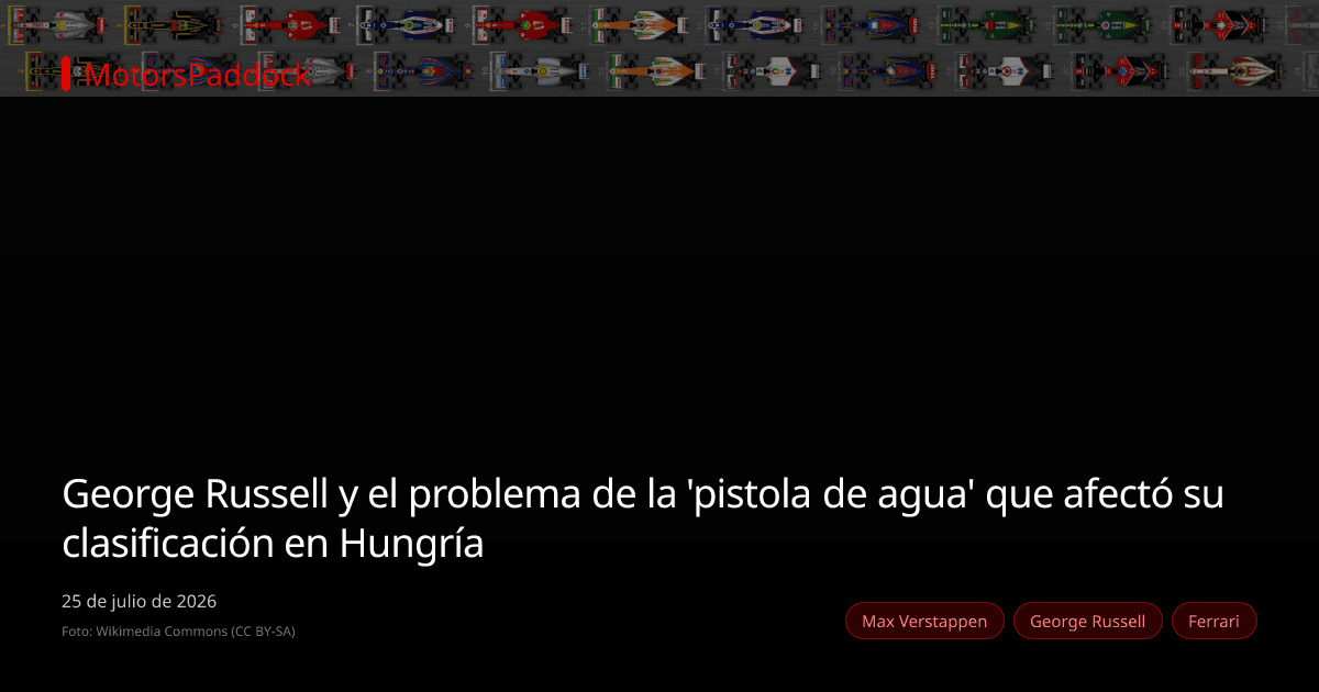 George Russell y el problema de la 'pistola de agua' que afectó su clasificación en Hungría