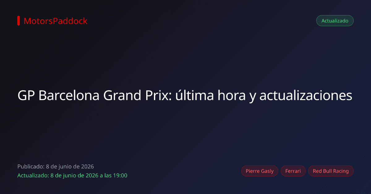 GP Barcelona Grand Prix: última hora y actualizaciones