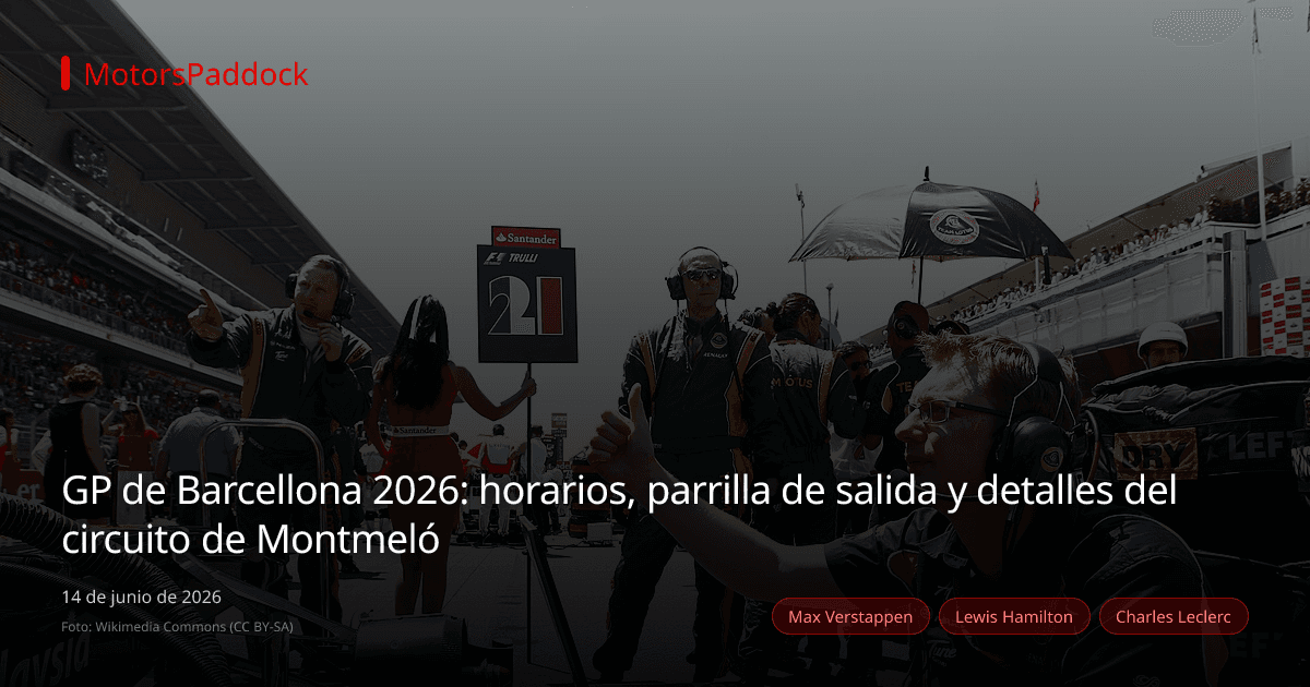 GP de Barcellona 2026: horarios, parrilla de salida y detalles del circuito de Montmeló