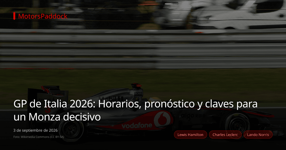 GP de Italia 2026: Horarios, pronóstico y claves para un Monza decisivo