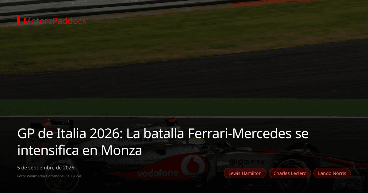 GP de Italia 2026: La batalla Ferrari-Mercedes se intensifica en Monza