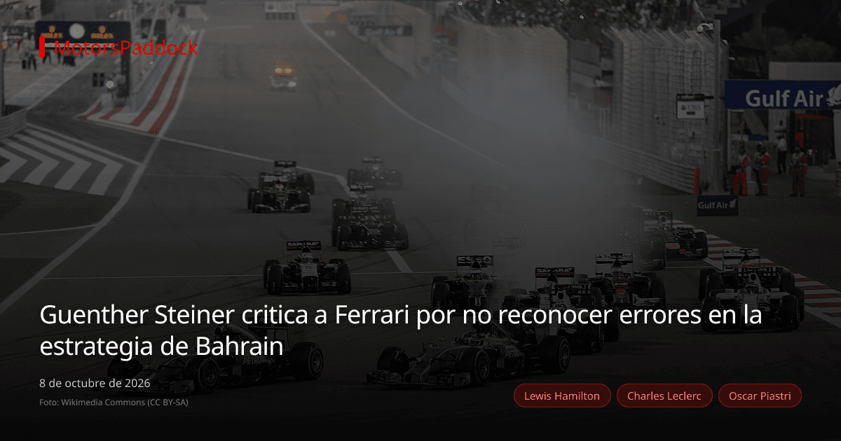 Guenther Steiner critica a Ferrari por no reconocer errores en la estrategia de Bahrain