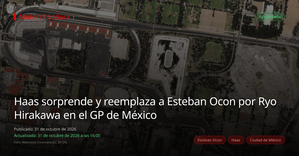 Haas sorprende y reemplaza a Esteban Ocon por Ryo Hirakawa en el GP de México