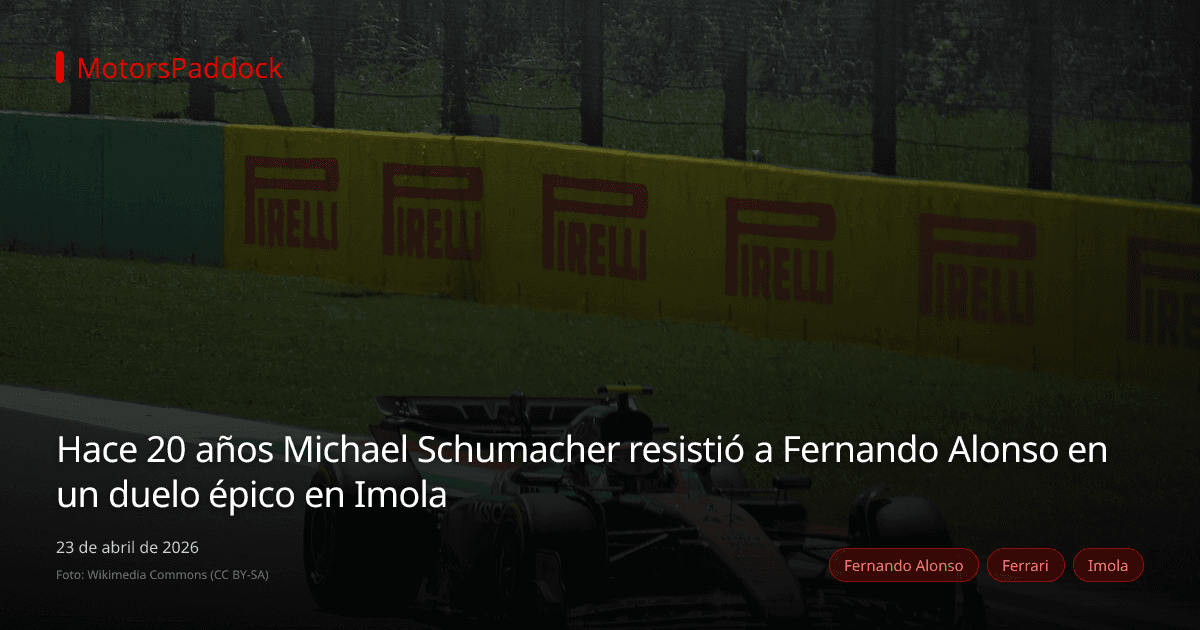Hace 20 años Michael Schumacher resistió a Fernando Alonso en un duelo épico en Imola