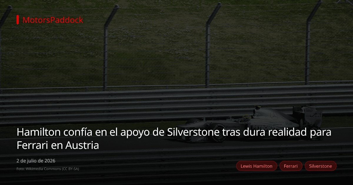 Hamilton confía en el apoyo de Silverstone tras dura realidad para Ferrari en Austria