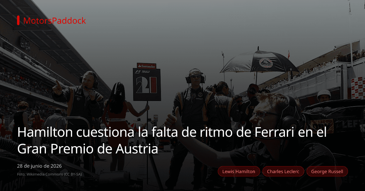 Hamilton cuestiona la falta de ritmo de Ferrari en el Gran Premio de Austria