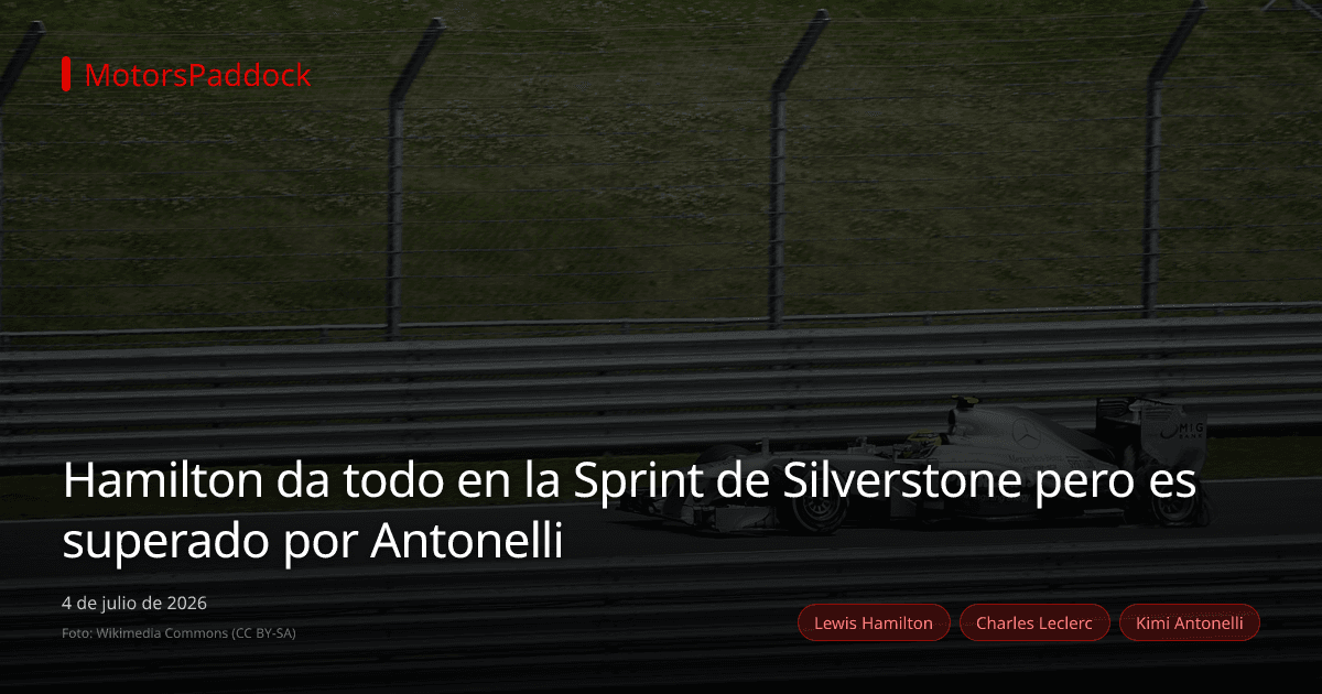 Hamilton da todo en la Sprint de Silverstone pero es superado por Antonelli