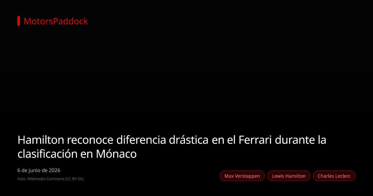 Hamilton reconoce diferencia drástica en el Ferrari durante la clasificación en Mónaco