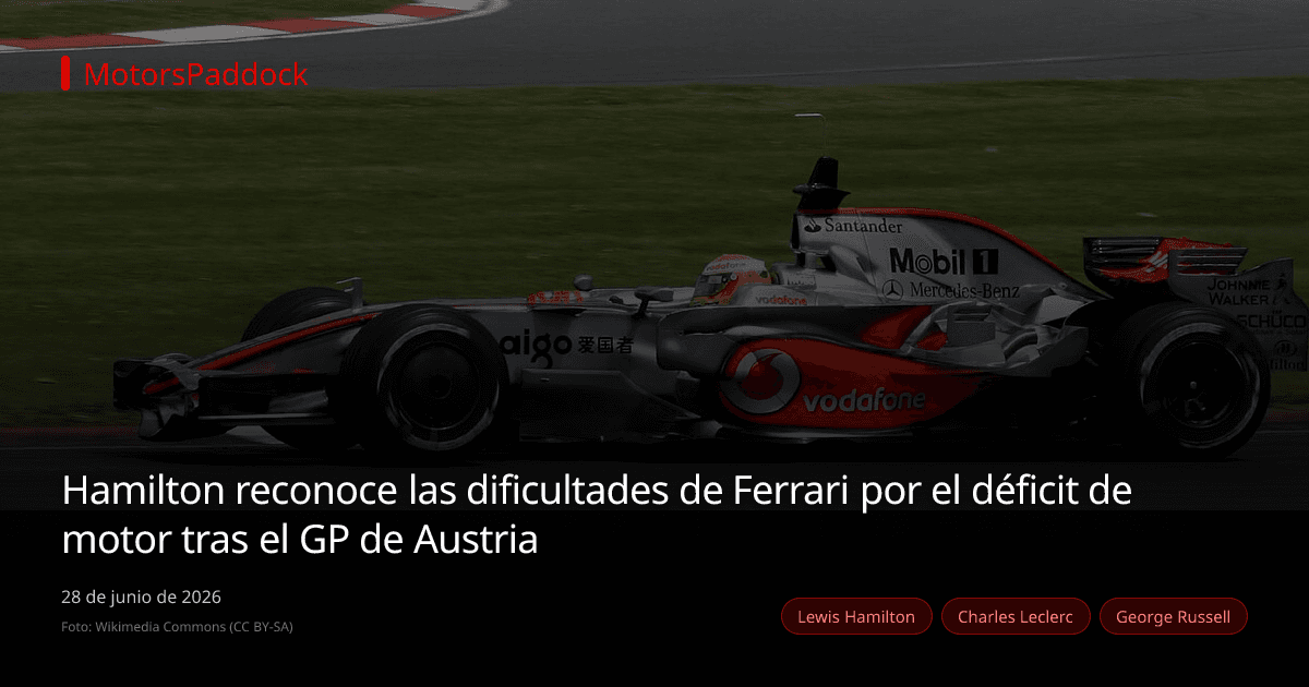 Hamilton reconoce las dificultades de Ferrari por el déficit de motor tras el GP de Austria