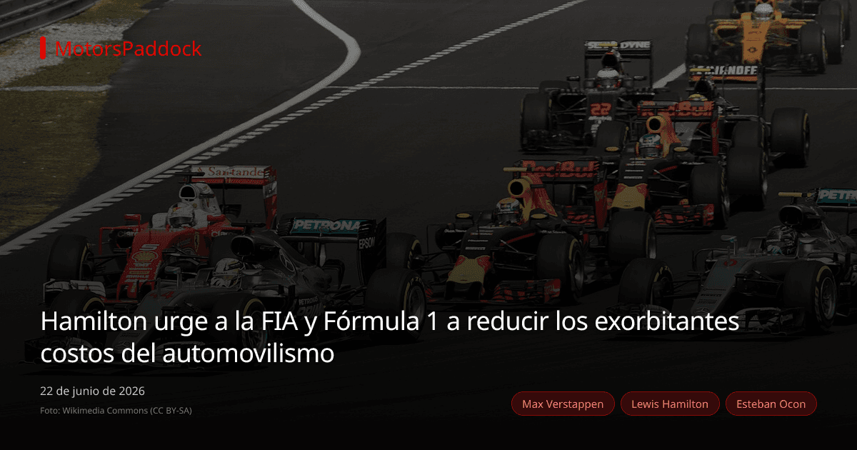 Hamilton urge a la FIA y Fórmula 1 a reducir los exorbitantes costos del automovilismo