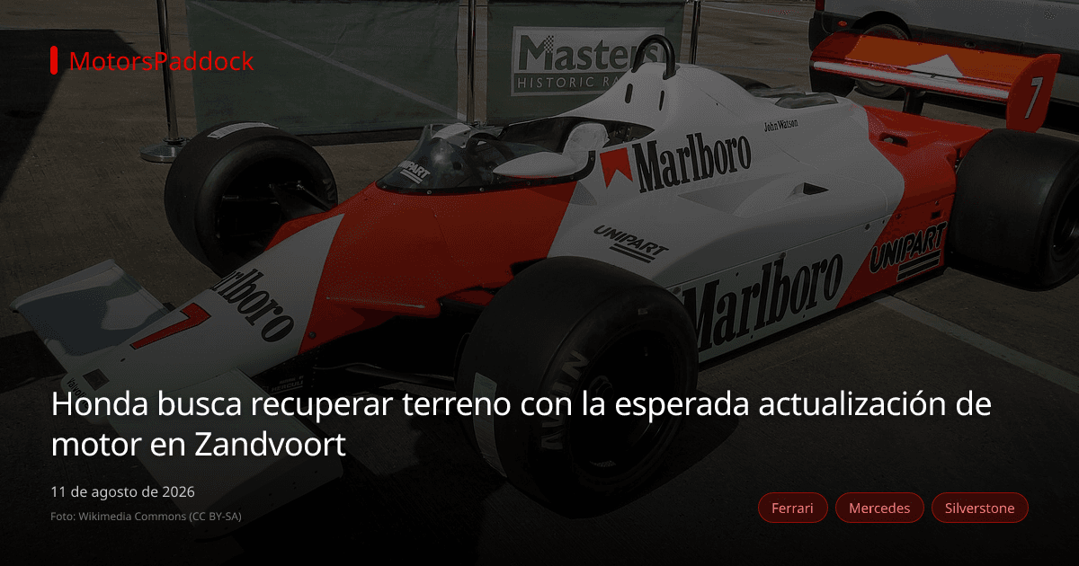 Honda busca recuperar terreno con la esperada actualización de motor en Zandvoort