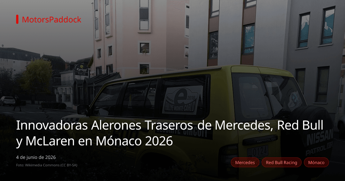 Innovadoras Alerones Traseros de Mercedes, Red Bull y McLaren en Mónaco 2026