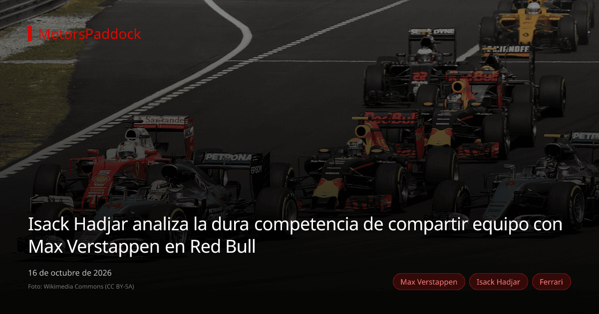 Isack Hadjar analiza la dura competencia de compartir equipo con Max Verstappen en Red Bull
