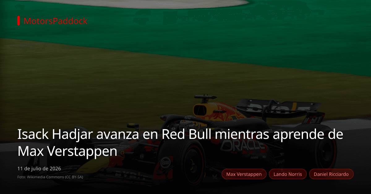 Isack Hadjar avanza en Red Bull mientras aprende de Max Verstappen