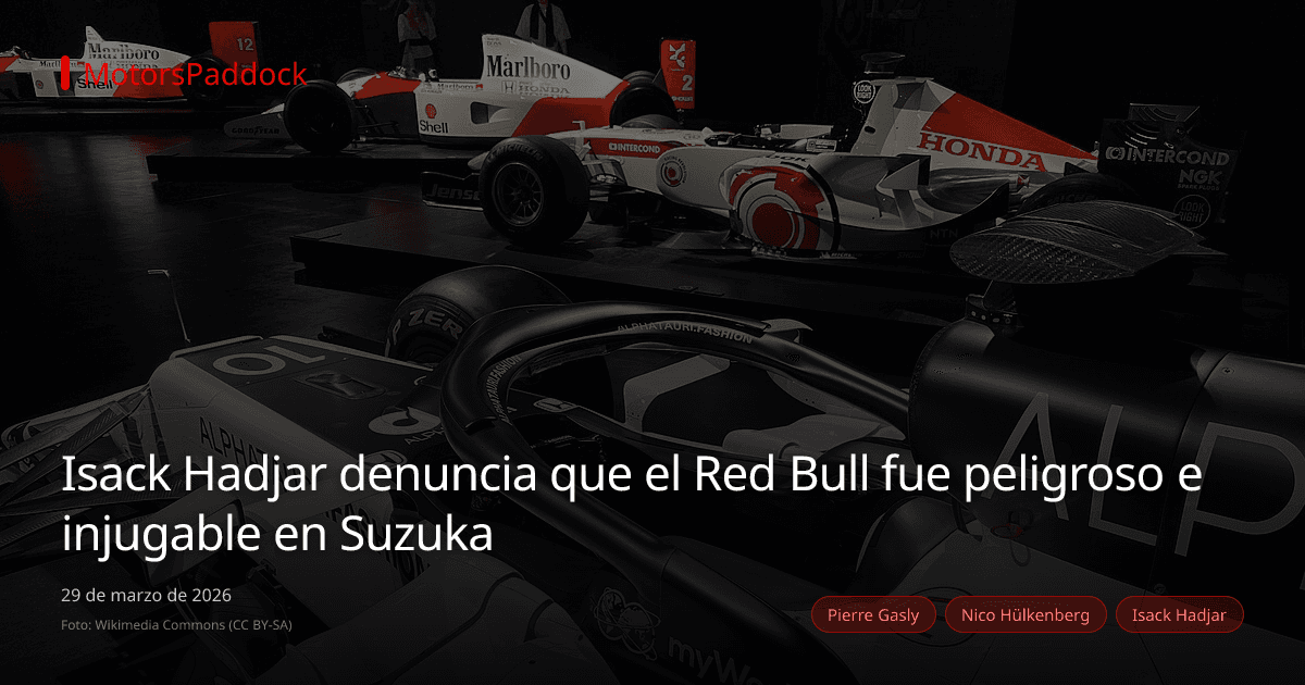 Isack Hadjar denuncia que el Red Bull fue peligroso e injugable en Suzuka