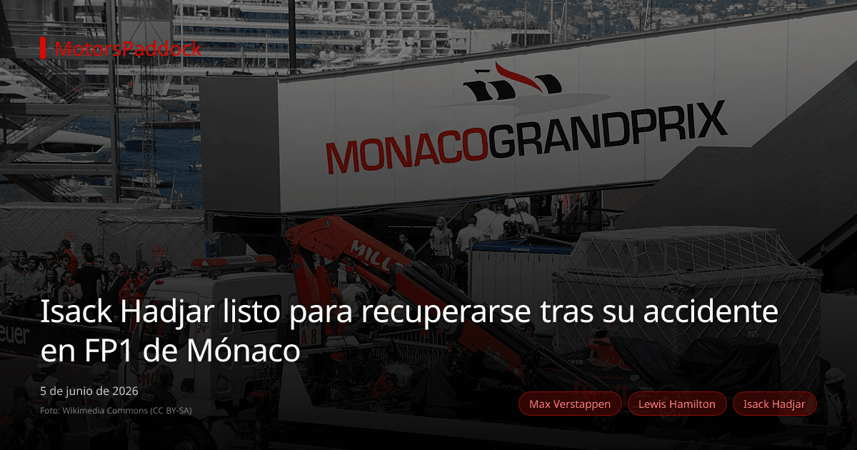 Isack Hadjar listo para recuperarse tras su accidente en FP1 de Mónaco