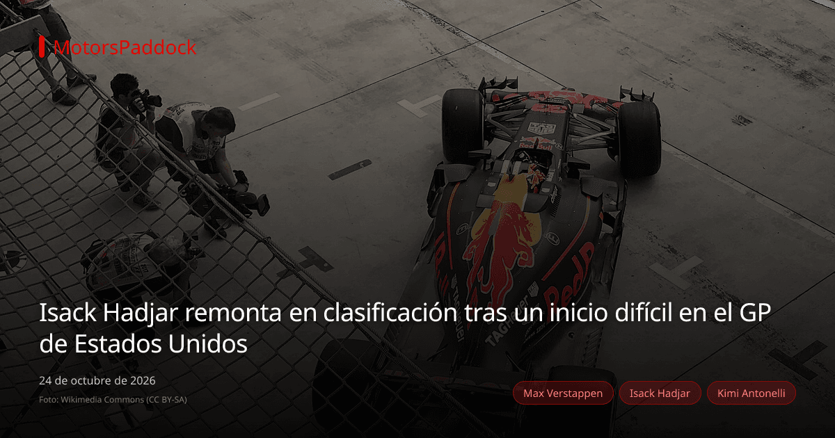 Isack Hadjar remonta en clasificación tras un inicio difícil en el GP de Estados Unidos