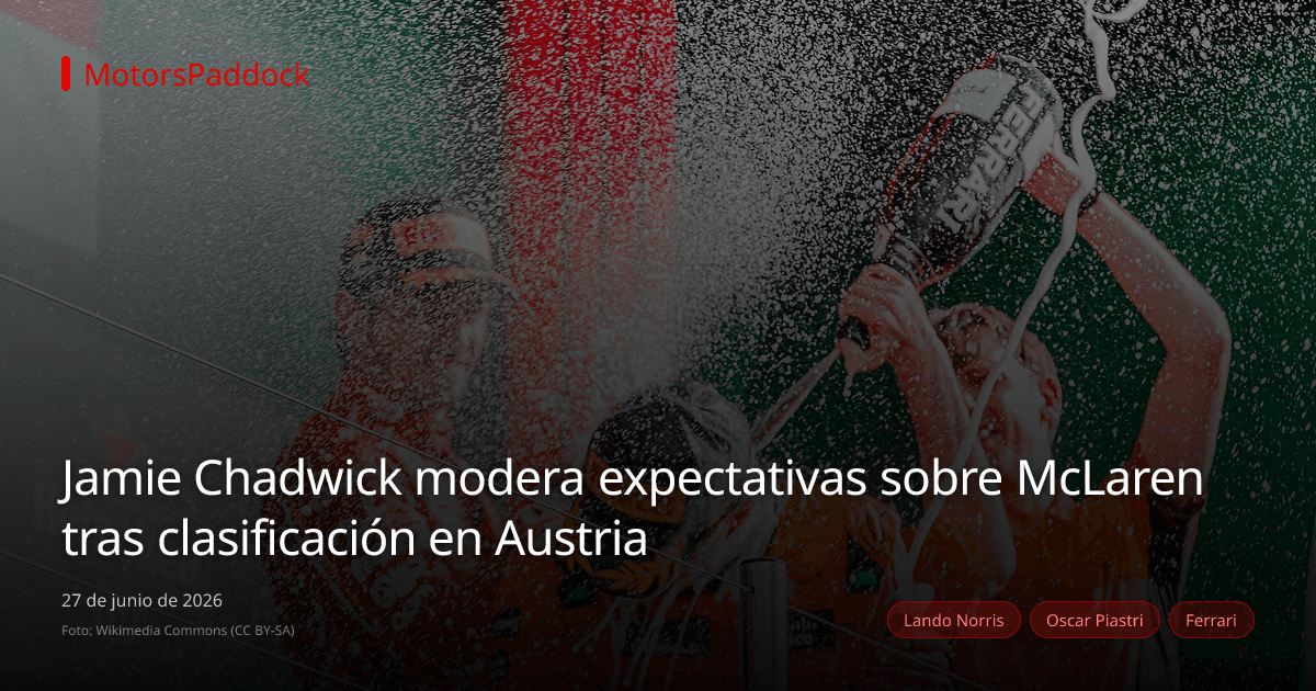 Jamie Chadwick modera expectativas sobre McLaren tras clasificación en Austria