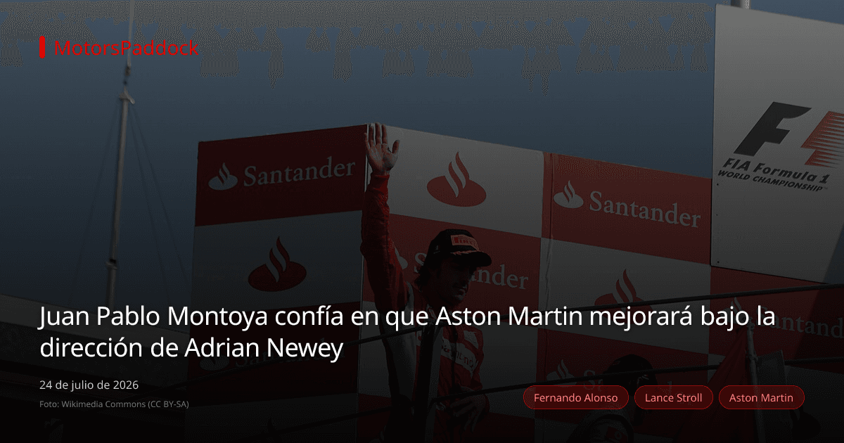 Juan Pablo Montoya confía en que Aston Martin mejorará bajo la dirección de Adrian Newey