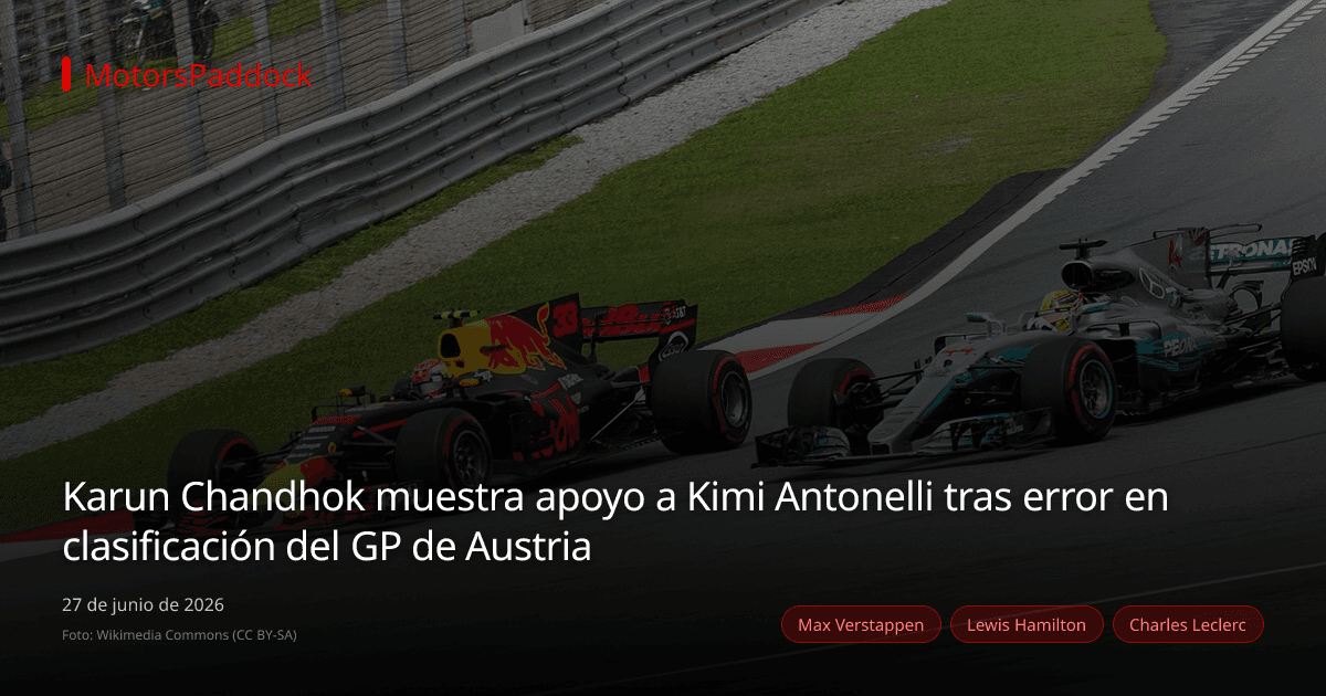 Karun Chandhok muestra apoyo a Kimi Antonelli tras error en clasificación del GP de Austria